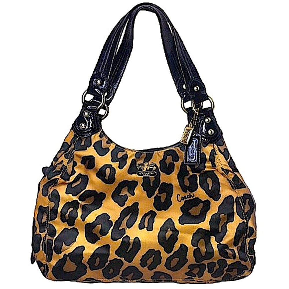 RARE COACH Madison Phoebe Ocelot Triple Pocket Shoulder Bag NWOT